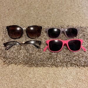 GLASSES: 3 sun glasses and 1 fashion glasses